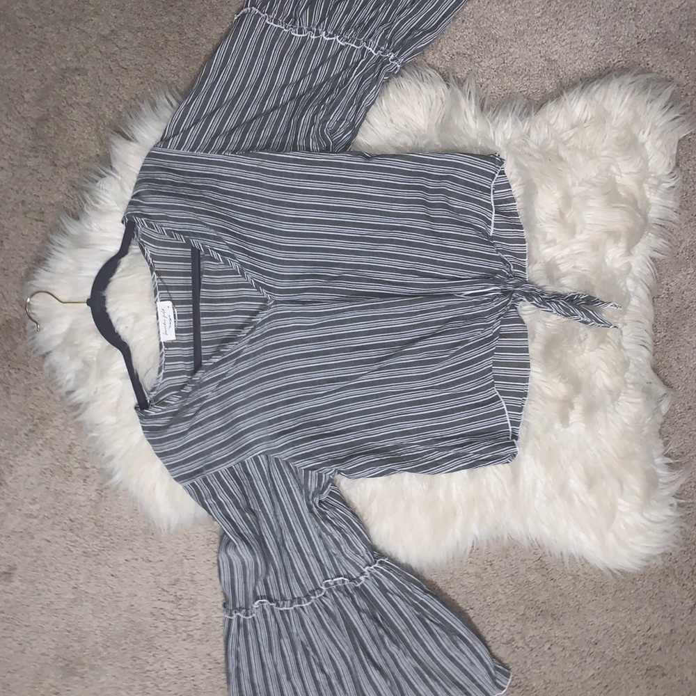 Bell sleeve crop top